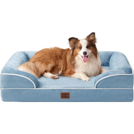 Hundebett Orthopädisches Memory Foam L 104 x B 69 x H 17 cm Hellblau (1/5)