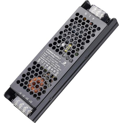 Transformateur 220V 24V 12.5A LED Transfo 300W Convertisseur AC à DC Adaptateur Alimentation Basse Tension de Tension Constante (1/5)