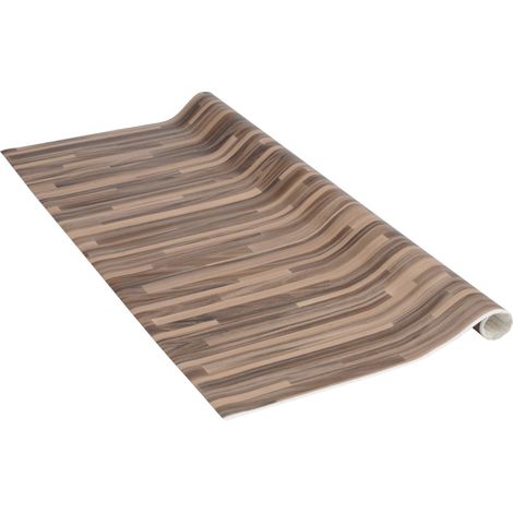 Venilia Pellicola adesiva, Parquet marrone aspetto legno marrone, 45cm x 3m, Spessore 95μ, Pellicola autoadesiva per mobili o cucina, carta da parati, PVC senza ftalati, Prodotto in UE (1/5)