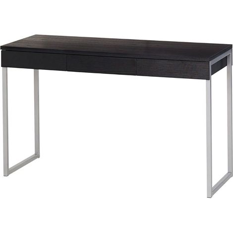 Fula Bureau 3 tiroirs, teinte frêne noir. (1/5)