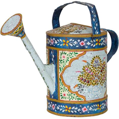 Regadera de hierro multicolor pintado a mano 50x24x45h cm
