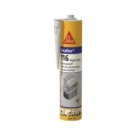 Sikaflex 116 High Grab Bau- und Montageklebstoff weiß 290ml (1/2)