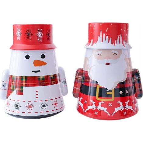 Boîte À Cookies De Noël - Boîte Métallique Avec Couvercle - Pour Biscuits Bonbons Chocolats - 19 x 13 cm - 1 Pièce (1/5)