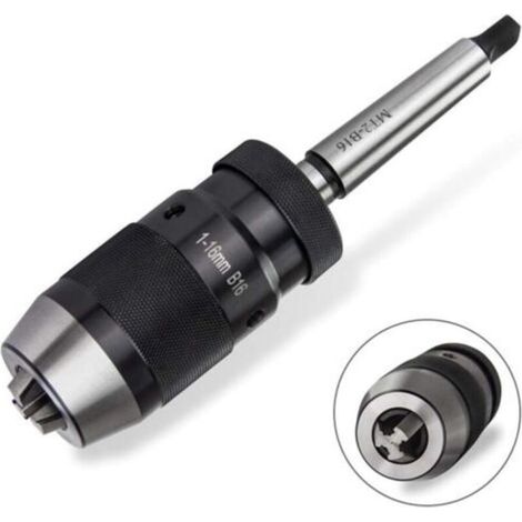 Mandrin de perçage auto-serrant, 1 pièce 1-16 mm B16 Mandrin de perçage auto-serrant pour perceuse rotative (1/4)