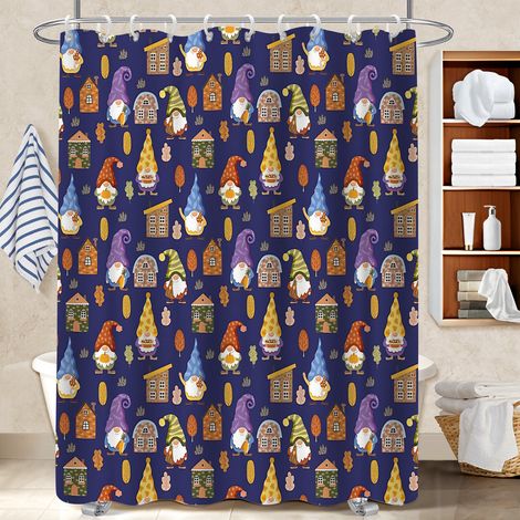 Rideau douche polyester 180x180 naturel housse de baignoire pour maison de vacances au bord de la mer (1/5)