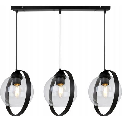 LAMPADA A SOSPENSIONE MODERNA CON ANELLI IN VETRO