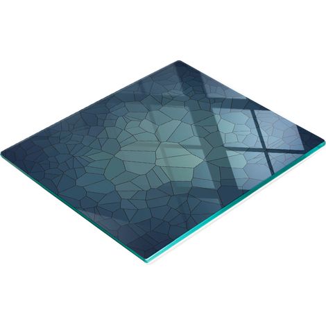 Planche décorative en verre pour présenter des amuse-gueules, motif abstrait, 60 x 52 cm (1/5)