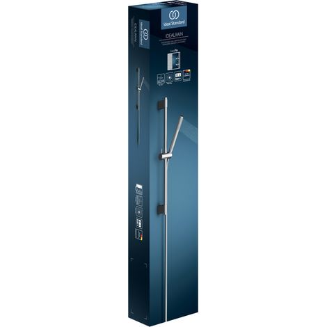 Ideal Standard Idealrain - Conjunto de alcachofa de ducha, barra y manguera, cromo A7616AA (1/2)