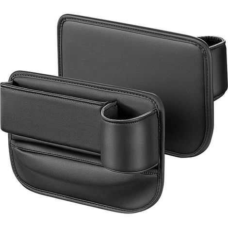 1 Piece PU Car Organizer for Car Seat, Seat Storage Box, Auto Seat Gap Organizer, Car Side Storage Pocket for Wallet, Cards (1/5)