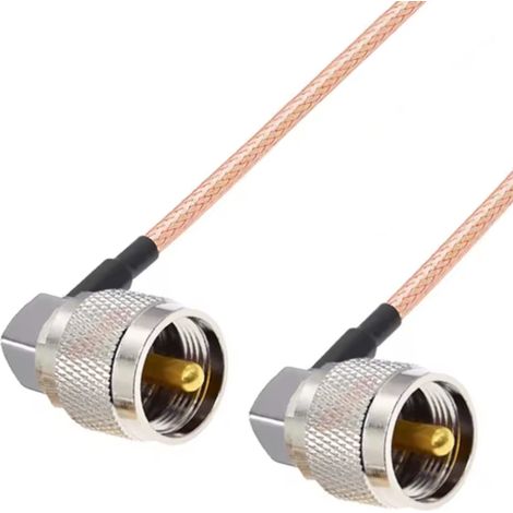 Cavo UHF con connettore a treccia / Cavo UHF angolato RG316 da 30 cm
