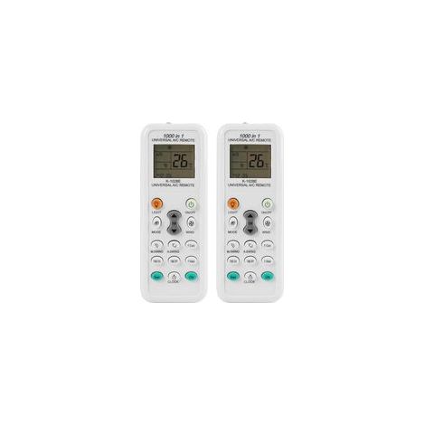 K-1028E Universalfernbedienung für Klimaanlagen, kompatibel mit LG, Samsung, Daikin, Mitsubishi und über 1000 weiteren Marken, hintergrundbeleuchtetes LCD-Display, Lichtfunktion, Timer, Schnellkühlung (1/5)