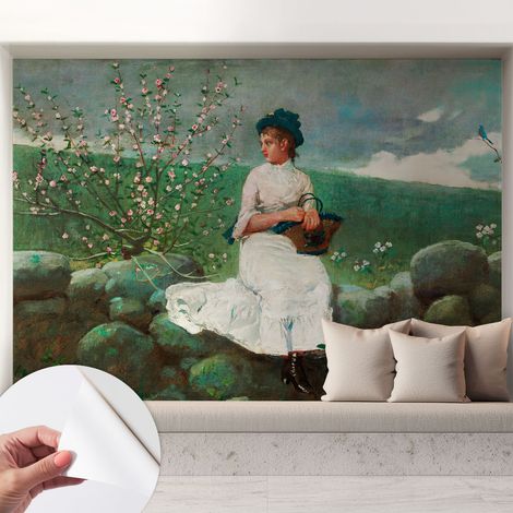 Fotomurale adesivo - murale da parete - Carta da parati autoadesiva - design parete moderno - Tranquillità floreale 208x146 cm (1/5)
