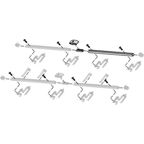 Bosch Accessori collettori piani FKA 12-2 Guida supplementare Set di espansione verticale, 8718531027