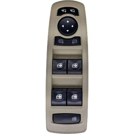 Bouton de commutateur de lève-vitre pour R&enault pour Laguna 3 pour Megane 3 pour Fluence 2008-2016 Bouton Régulateur De Console 254000015R Interrupteur De Commande (Color : Beige)-DOU