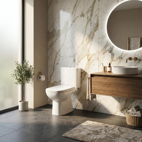 WC monoblocco con sedile softclose serie Origin  Rak Ceramics