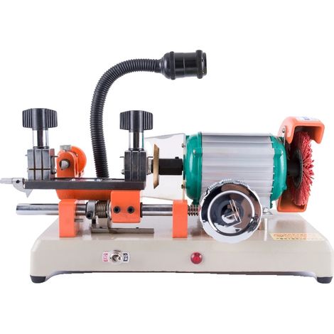 Máquina duplicadora de llaves, construcción metálica resistente, dimensiones 300 mm x 200 mm x 150 mm, compatible con llaves de casa y de coche, opciones de alimentación 220 V / 110 V, alimentación de (1/5)