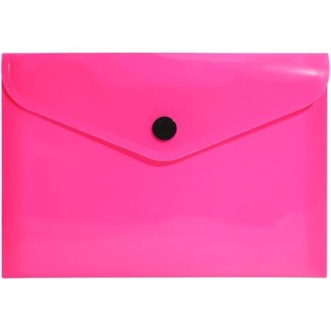 Cartella portadocumenti formato A6 in PP rosa neon