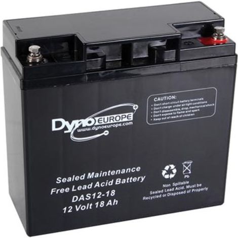 Dyno Europe BLEIAKKU - 12 V - 18 Ah - 180 x 76 x 167 mm