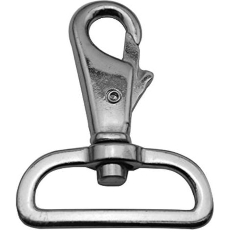 Argenté 3,8 cm à l'intérieur Dia Anneau en D Homard Fermoir Griffe pivotant Eye Sangle de fixation pour Lot de 4