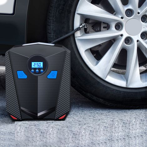 Tragbarer Luftkompressor mit LED-Licht zum Aufpumpen von Reifen für SUVs, LKWs, Transporter und Motorräder - 12V Luftpumpe, Typ 2, schnelles und präzises Aufpumpen. (1/5)