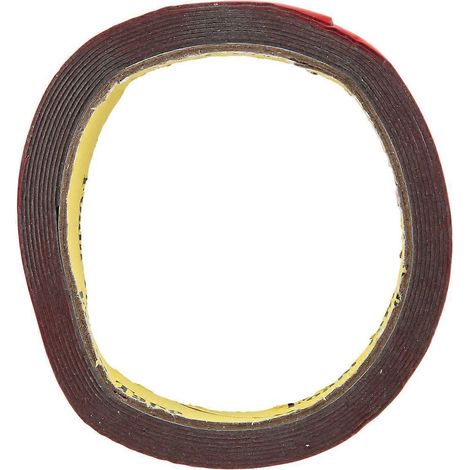 Rouleau de ruban adhésif double face permanent en mousse, rouge 15 mm (1/5)