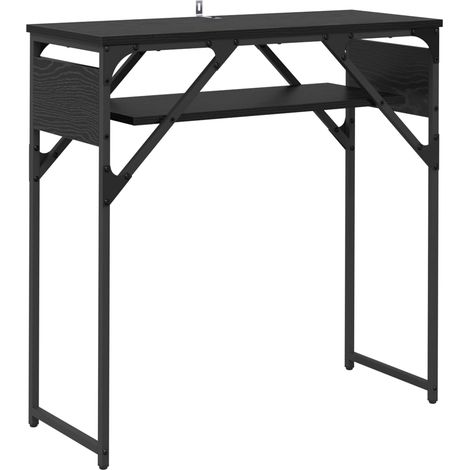 Maison Exclusive - Konsolentisch Schwarz Eichen-Optik 75x30x75cm