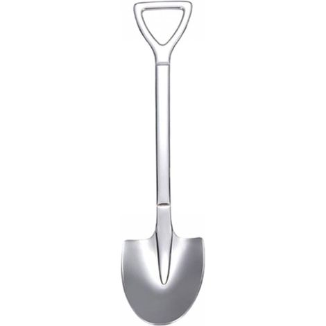 Cuillère-Pelle - Acier Inoxydable - Pour Glace Dessert Thé Café Sucreries - 15,5 cm - Argent - Unité (1/5)
