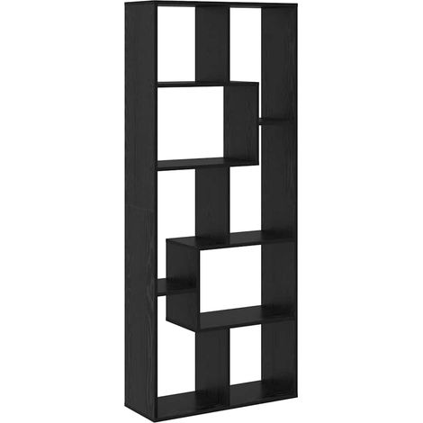 Maison Exclusive - Bücherregal Schwarz Eichen-Optik 67 x 25 x 162