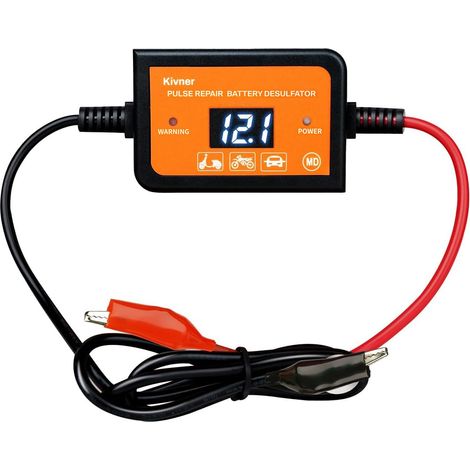 Désulfateur de Batterie 12V/24V/36V/48V Automatique - Régénérateur à Impulsions, Compatible Voiture/Moto/Solaire jusqu'à 400AH, Prolonge la Durée de Vie des Batteries (1/5)