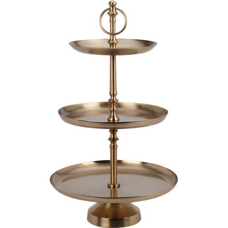 Piatto a tre livelli in oro, altezza 50 cm (1/4)