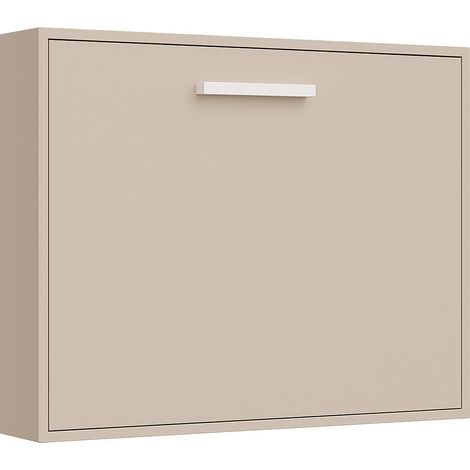 Lit escamotable horizontal 80x190 - Optima-Avec matelas-Coffrage Vison 3D-Façade Vison 3D (1/5)