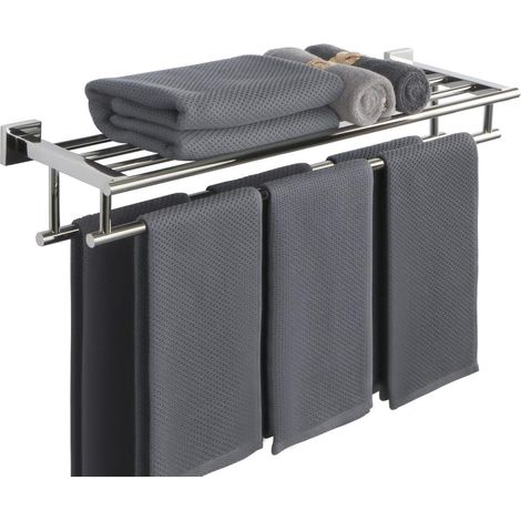 Handtuchhalter Wand 70cm Edelstahl Ablage Bohren Poliert 70cm (1/5)