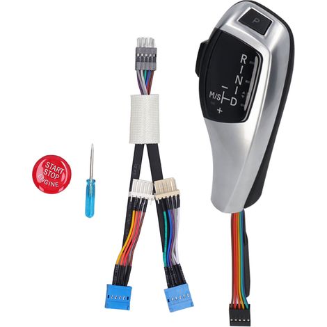 Pomello del cambio, facile da pulire, lavorazione squisita, pomello del cambio automatico a LED, plug and play, morbido per veicoli (elettrificati). (1/5)