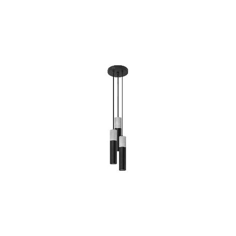 Lámpara colgante Nivoto negro, 3 luces (1/5)