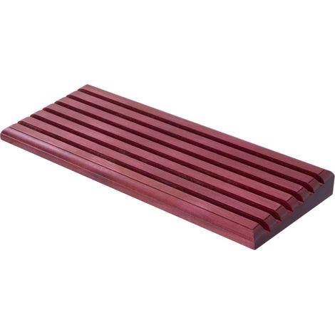 Soporte expositor para monedas conmemorativas, 6 filas, caja de madera maciza de color púrpura, 42 piezas, regalo ideal para un padre. (1/5)