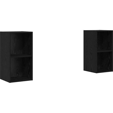 Maison Exclusive - TV-Schrankset 2 pcs Schwarz Eichen-Optik 37 x