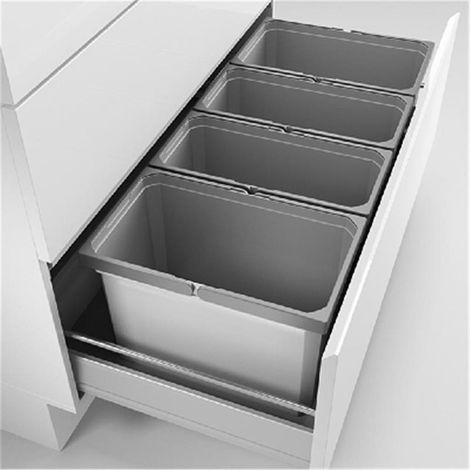 Naber Cox® Box 275 S/1000-4, Abfallsammler für vorhandene Auszüge, hellgrau (1/2)
