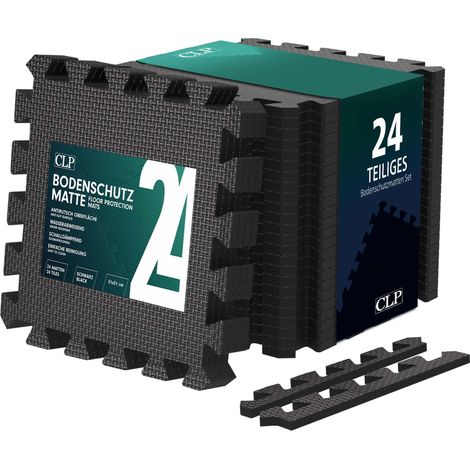 Bodenschutzmatten 30x30 cm schwarz 24er-Set