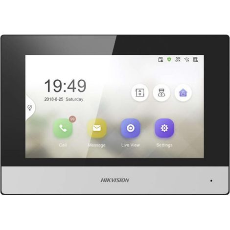 Moniteur intercom vidéo Hikvision DS-KH6320Y-WTE2 écran tactile 7 pouces