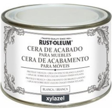 Cera acabado para muebles 400 ml blanca chalky rust-oleum