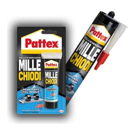 COLLA DI MONTAGGIO 'MILLECHIODI' WATER RESISTENT 100 gr - in blister - PATTEX