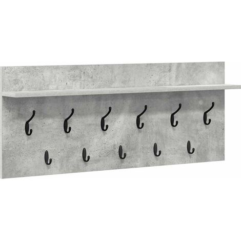Maison Exclusive - Wandmontierter nachttisch mit Regal Beton Grau