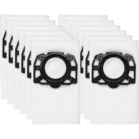 [CA] Packung mit 12 KFI 487 Filterbeuteln für Kärcher WD4, WD5, WD6-AquaForge Staubsauger (1/4)