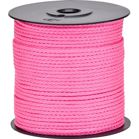 Corde Tressée Polypropylène PP Rose Ø 2mm 100m (1/4)