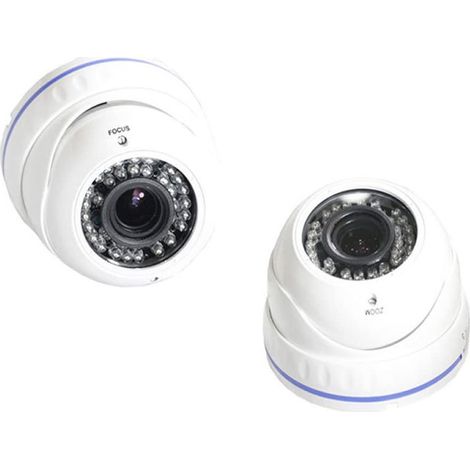 Telecamera dome ahd full hd 720p 1.3 mpx lente varifocale 2,8 12 mm esterno protezione ip57 camera di sorveglianza sicurezza in casa negozio ufficio (1/4)