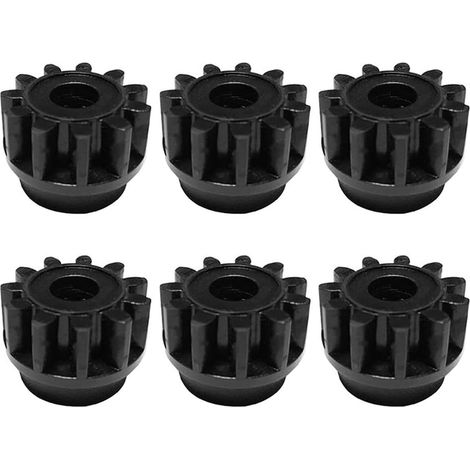 Engrenage de roulement de seau de rechange pour balai Easy Mop Pédale Spin en plastique, 6 noirs + 3 noirs + 3 pièces blanches 6 noires