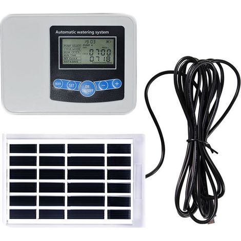 Arroseur solaire à double pompe pour fleurs, outil d'irrigation de jardin, atomiseur, programmateur d'arrosage (1/4)