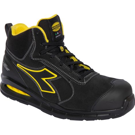 Diadora Run Net Airbox Master Mid S3 SRC ESD Sicherheitsschuhe - 48 EU - Schwarze