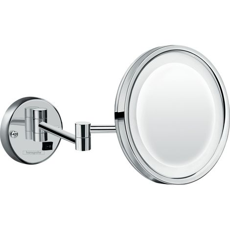 Espejo de afeitar universal hansgrohe Logis, con iluminación LED,