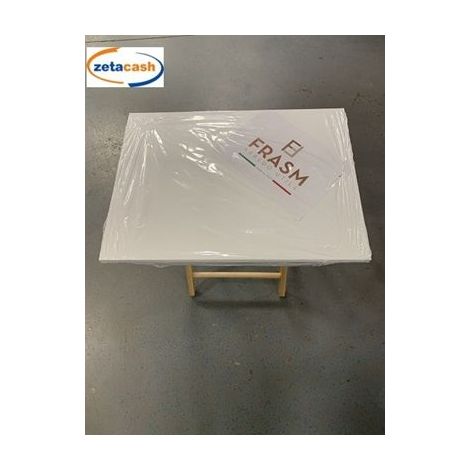 Tavolo Formica pieghevole bianco 60x90 cm